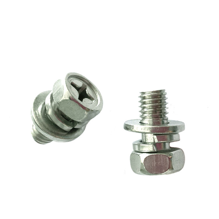 Quare si eliges Steel 304 316 Phillip Drive Hex Head Combination Machine Screw for Your Projects