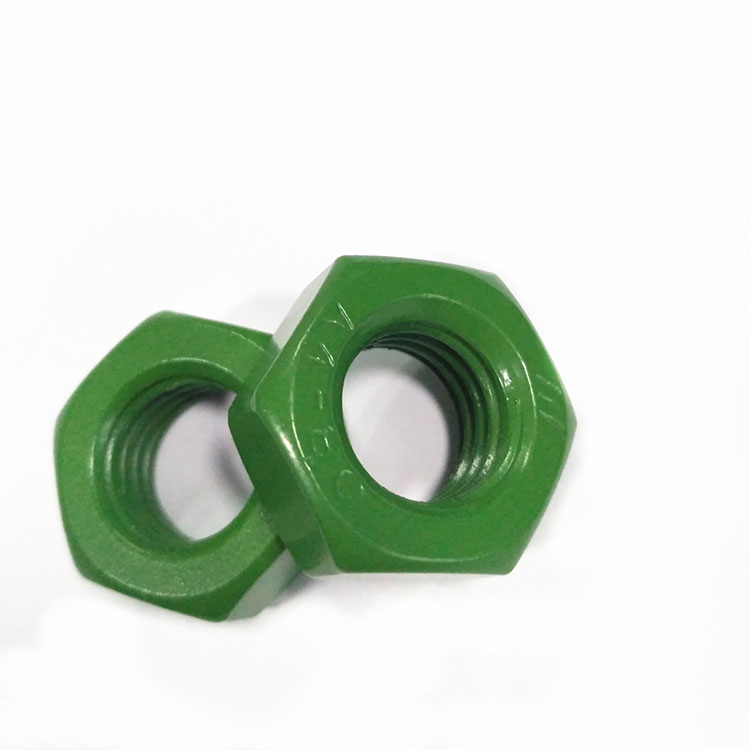 A2-70 A4-80 Steel 316 304 Green Teflon Hex Nut DIN934