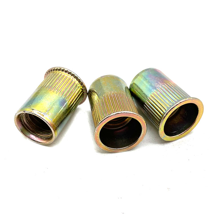 Aluminium Cylindricum Waterproof Caecum Knurled Flat Head Carbon Steel Rivet Nut