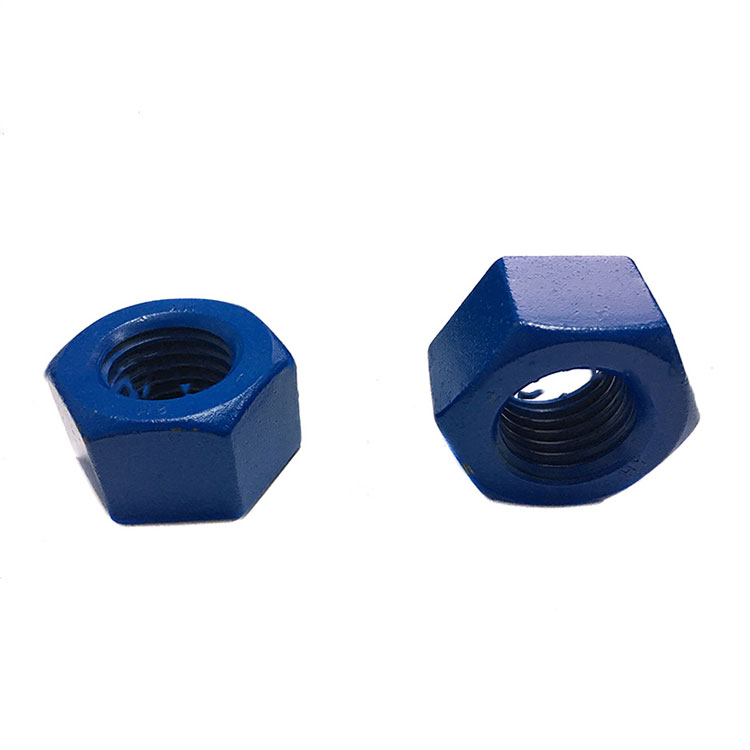 ASTM A194 Grade 2H Teflon PTFE Blue Hex Gravis Nut