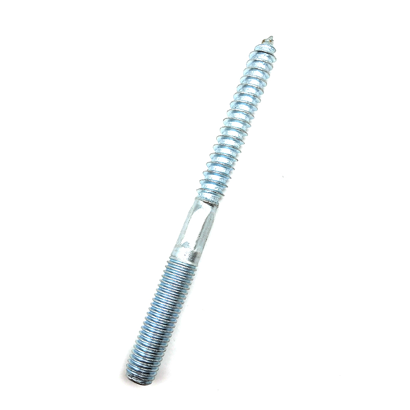 Carbon Steel Zinc Plated Double Thread Stud with Wood Cochlea Thread