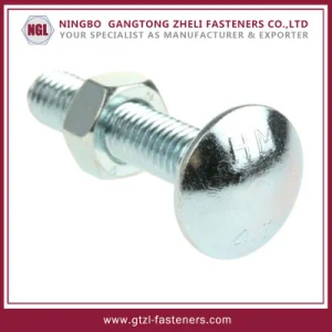 DIN603 Carbon Steel Gr4.8 Zinc Plated Vehiculum Bolt