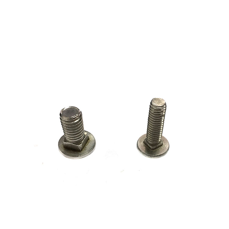 DIN603 Diver A2-70 SS304 SS316 Vehiculum Bolt Fungorum circa caput Cum Quadrato collo clutis