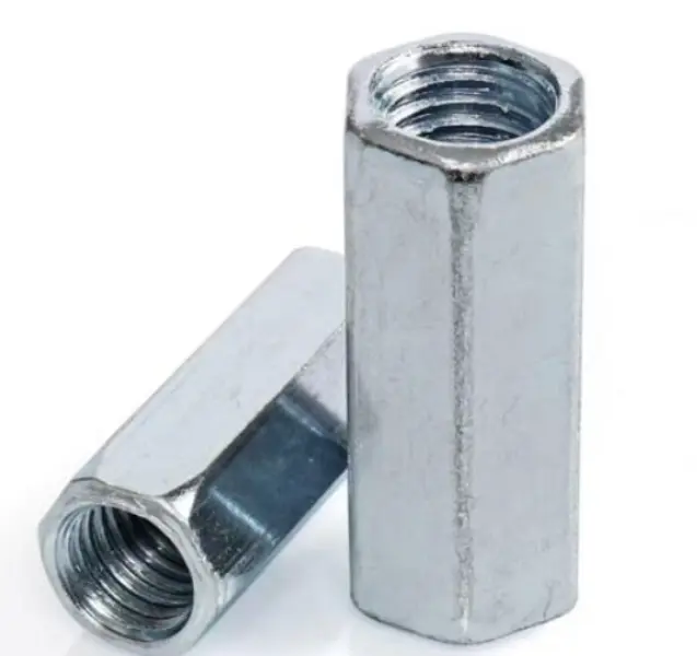 DIN6334 Hex Copulatio Nut Zinc Plated Carbon Steel