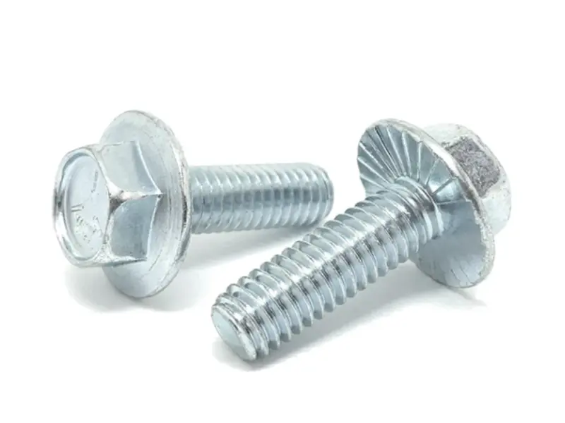 Galvanized Carbon Steel Serratus Hex Flange Anti-solvens fulmen
