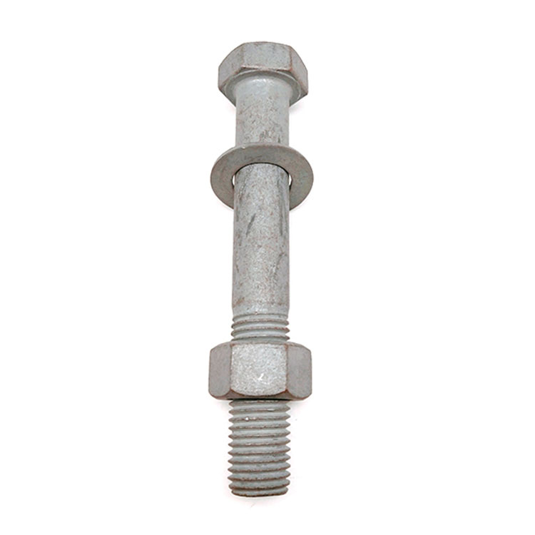 Calidum intinge Galvanized Hex fulmen et Nut ad Electric Equipment cum reducta Shank