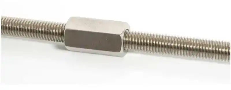 Long Hex Coupling Nut Plain Carbon Steel Thread Rod Connecting Nut