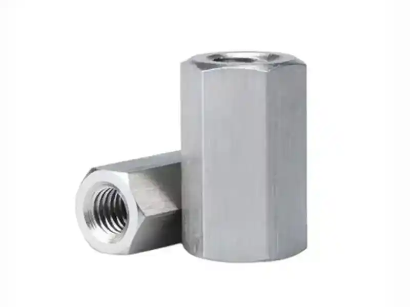 Long Hex Coupling Nut Plain Carbon Steel Thread Rod Connecting Nut