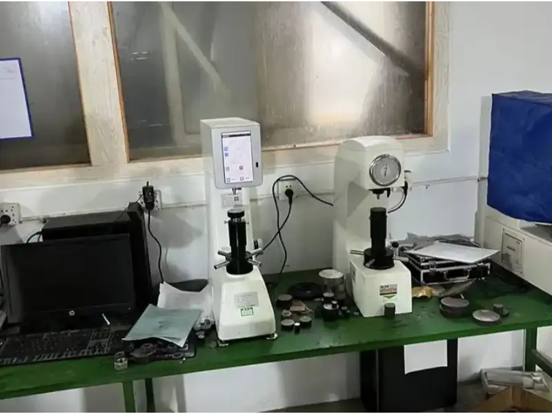 Fastener hardness inspection test for DIN7981 screws