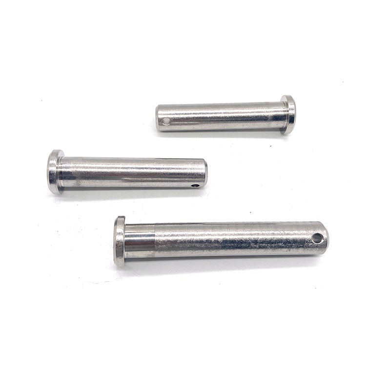 SS304 SS314 Steel Flat Head Clevis Pin cum Hole