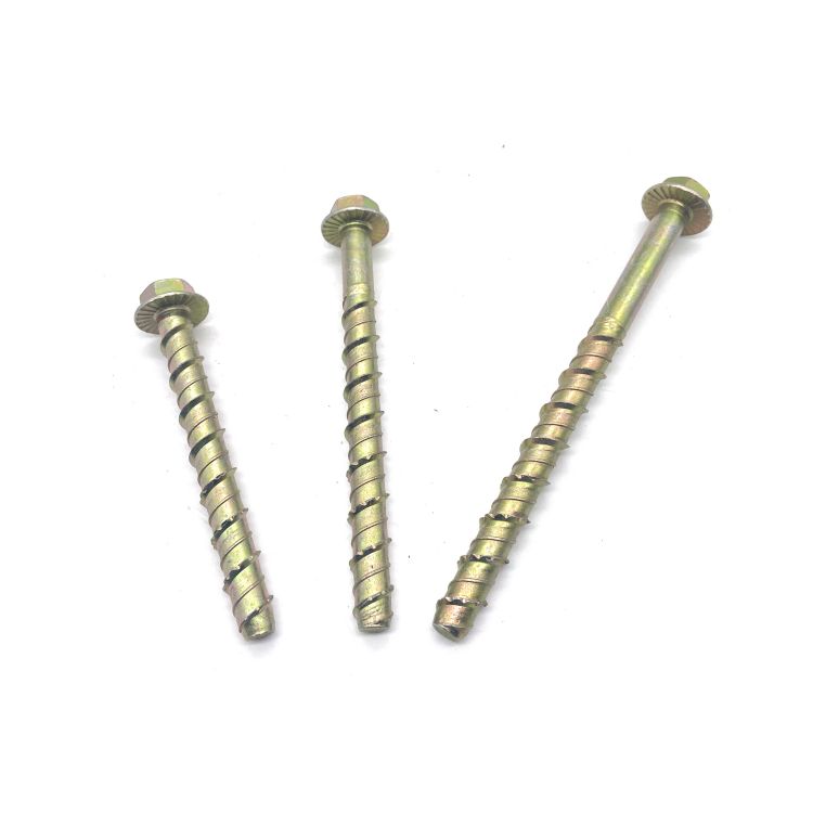 Cadmiae Plated Carbon Ferro Concrete Screw fulmen cum LABIUM Caput